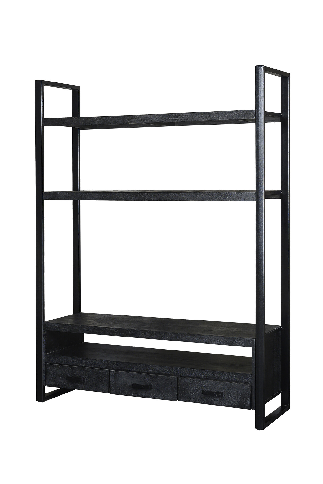 Livingfurn - TV Meubel Norris High - 200x150x45 cm - Mangohout / Gecoat Staal