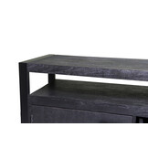 Livingfurn - Dressoir Norris - 180x80x43 cm - Mangohout / Gecoat Staal