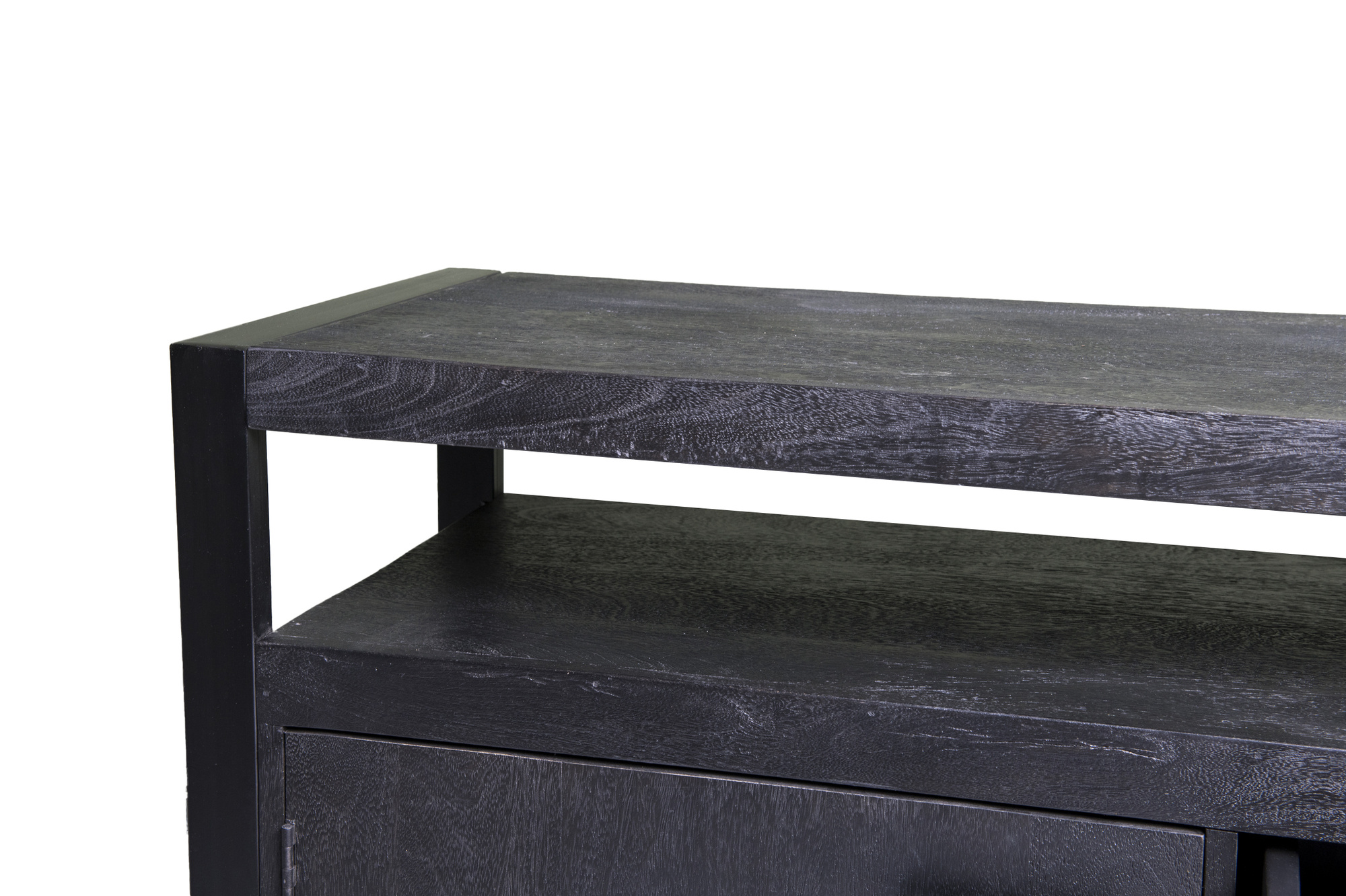 Livingfurn - Dressoir Norris - 180x80x43 cm - Mangohout / Gecoat Staal