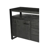 Livingfurn - Dressoir Norris - 180x80x43 cm - Mangohout / Gecoat Staal