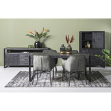 Livingfurn - Dressoir Norris - 180x80x43 cm - Mangohout / Gecoat Staal