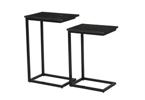 Livingfurn - Bijzettafel Jordy Norris - Mangohout / Gecoat Staal - Set van 3