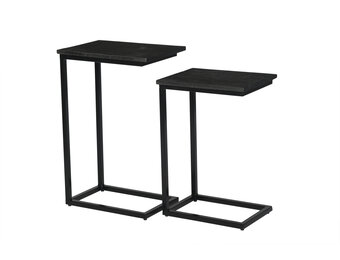 Livingfurn - Bijzettafel Jordy Norris - Mangohout / Gecoat Staal - Set van 3