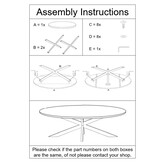 Livingfurn - Eetkamertafel Kala Oval Spider 180 cm - Mangohout / Gecoat Staal