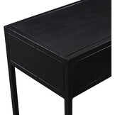 Livingfurn - Wandtafel Kala - 120x80x35 cm - Mangohout / Gecoat Staal