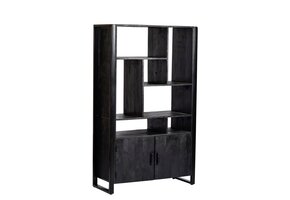 Livingfurn - Kabinetkast Norris 110cm - Mangohout / Gecoat Staal
