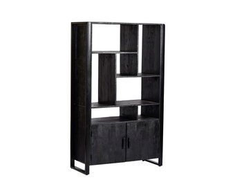 Livingfurn - Kabinetkast Norris 110cm - Mangohout / Gecoat Staal