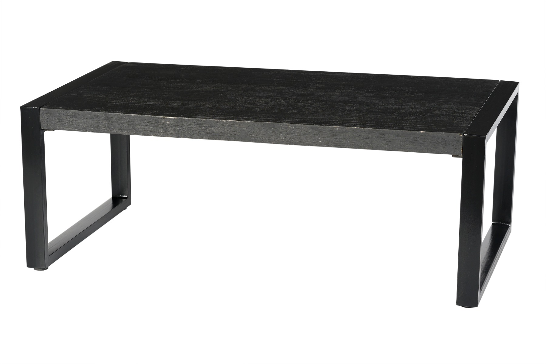 Livingfurn - Salontafel Norris - 110x60x45 cm - Mangohout / Gecoat Staal