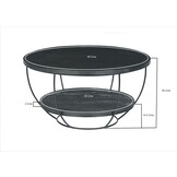 Livingfurn - Salontafel Evan Norris 65 cm - Mangohout / Gecoat Staal