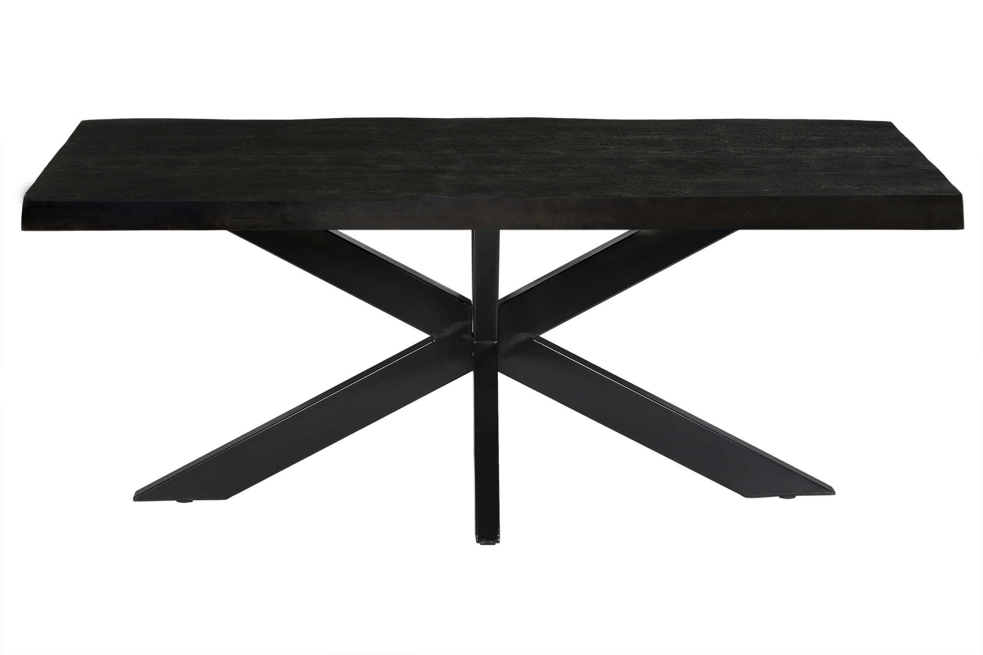 Livingfurn - Eetkamertafel Norris Tree - 220x100x76 cm - Mangohout / Gecoat Staal