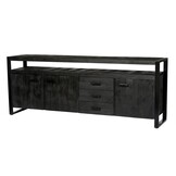 Livingfurn - Dressoir Norris - 210x80x45 cm - Mangohout