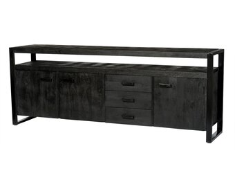 Livingfurn - Dressoir Norris - 210x80x45 cm - Mangohout