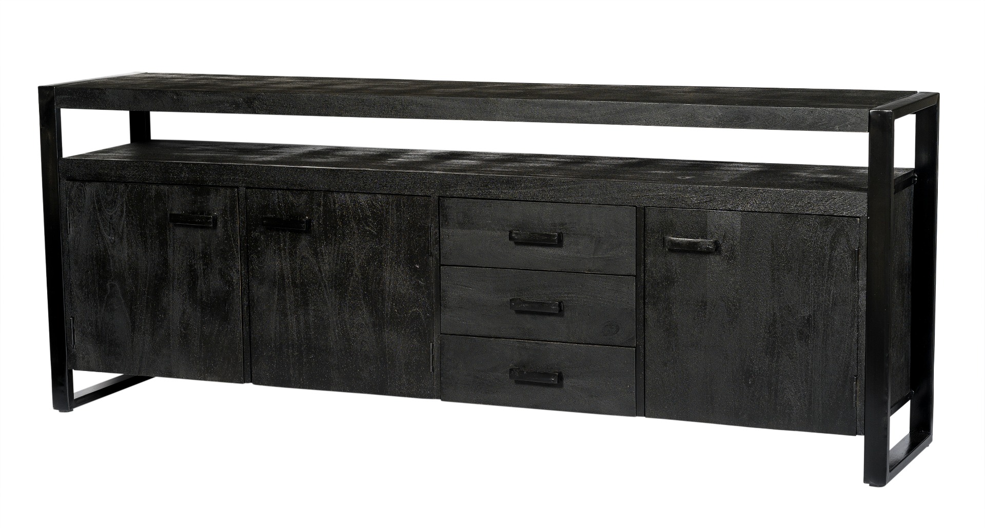 Livingfurn - Dressoir Norris - 210x80x45 cm - Mangohout