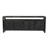 Livingfurn - Dressoir Norris - 210x80x45 cm - Mangohout