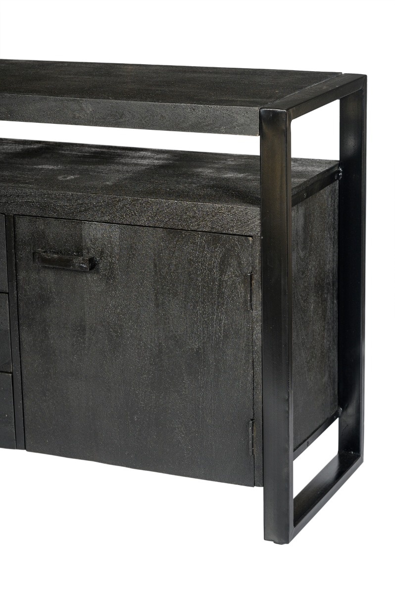 Livingfurn - Dressoir Norris - 210x80x45 cm - Mangohout