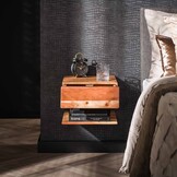 Hoyz - Nachtkastje 1L Shelve - Massief Acacia Naturel