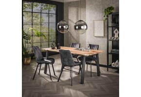 Hoyz - Eetkamertafel Edge - Bruin - Hout - 180x90x76