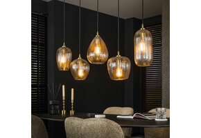 Hoyz - Hanglamp 5L diamond grain mix / Diamond glass