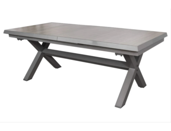 ZOMER-Sens-Line - Monaco Keramiek - Uitschuifbare tuintafel - 167-207cm - Antraciet
