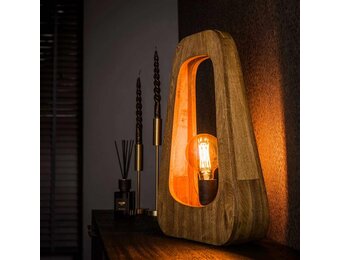 Hoyz Collection - Tafellamp 1L Bray - Massief Mango Naturel