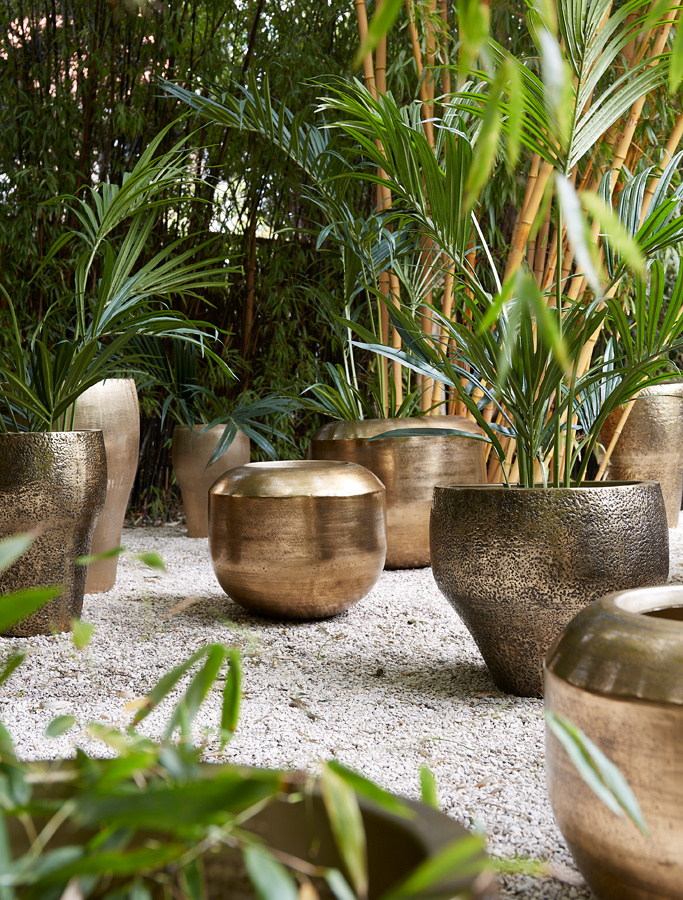 Light & Living - Pot LIOUX - Ø43x67cm - Brons - Set van 2