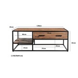 Livingfurn - Salontafel Sturdy - 40x70x120cm - Mangohout