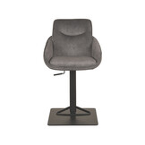 LABEL51 Barkruk Beauty - Antraciet - Cosmo - 58.5x52x88 cm - set van 2