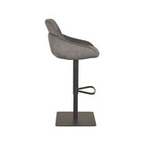 LABEL51 Barkruk Beauty - Antraciet - Cosmo - 58.5x52x88 cm - set van 2