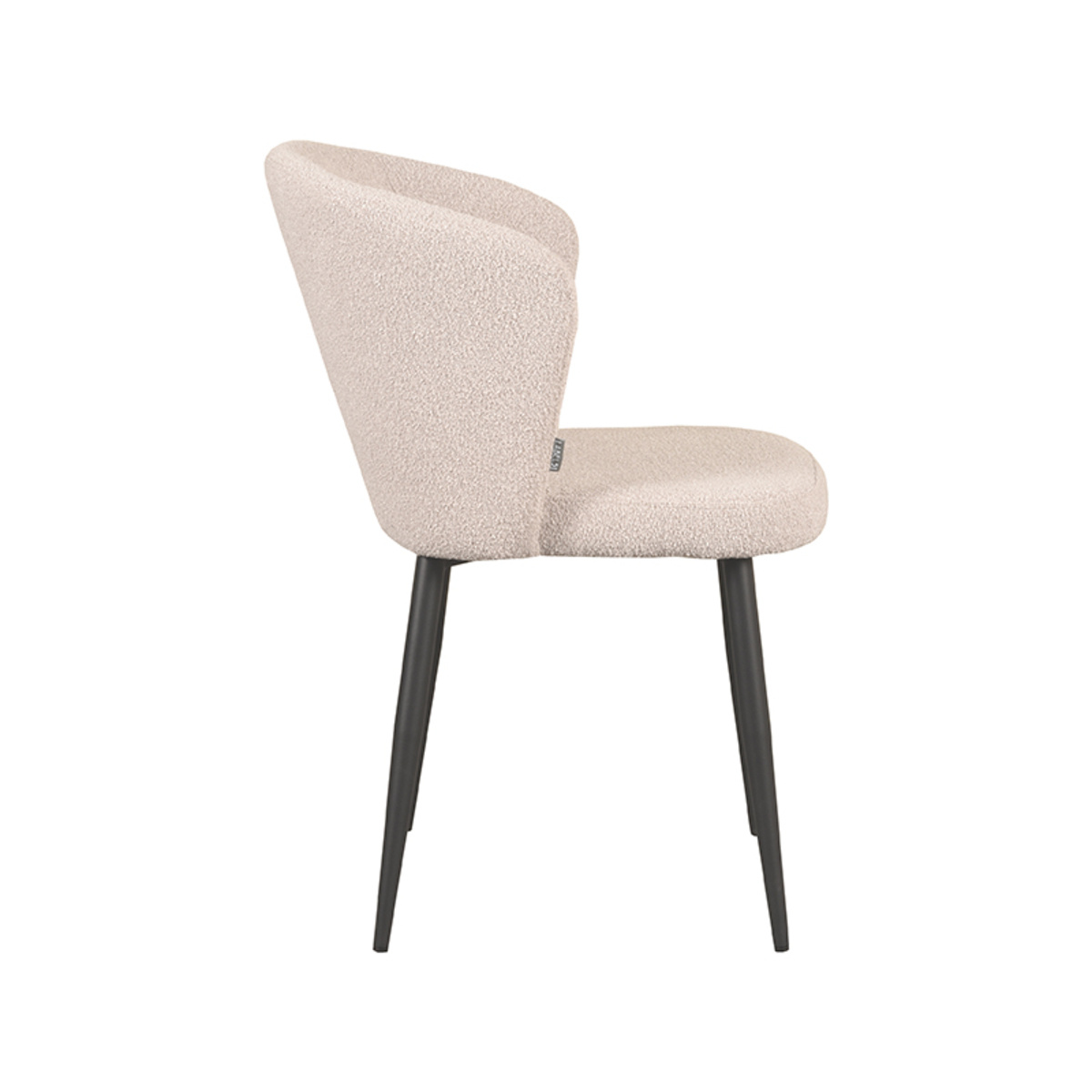 LABEL51 - Eetkamerstoel Wave - Beige - 60x58x85cm - Set van 2