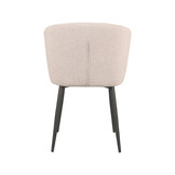 LABEL51 Eetkamerstoel Wave - Naturel - Boucle - 60x58x85 cm - set van 2