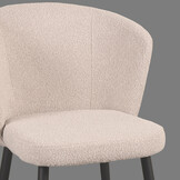 LABEL51 - Eetkamerstoel Wave - Beige - 60x58x85cm - Set van 2