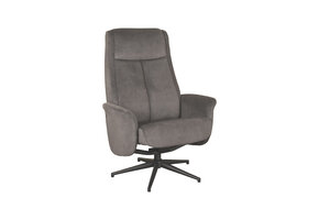 LABEL51 Fauteuil Bergen - Antraciet - Cosmo - 76x77x105 cm