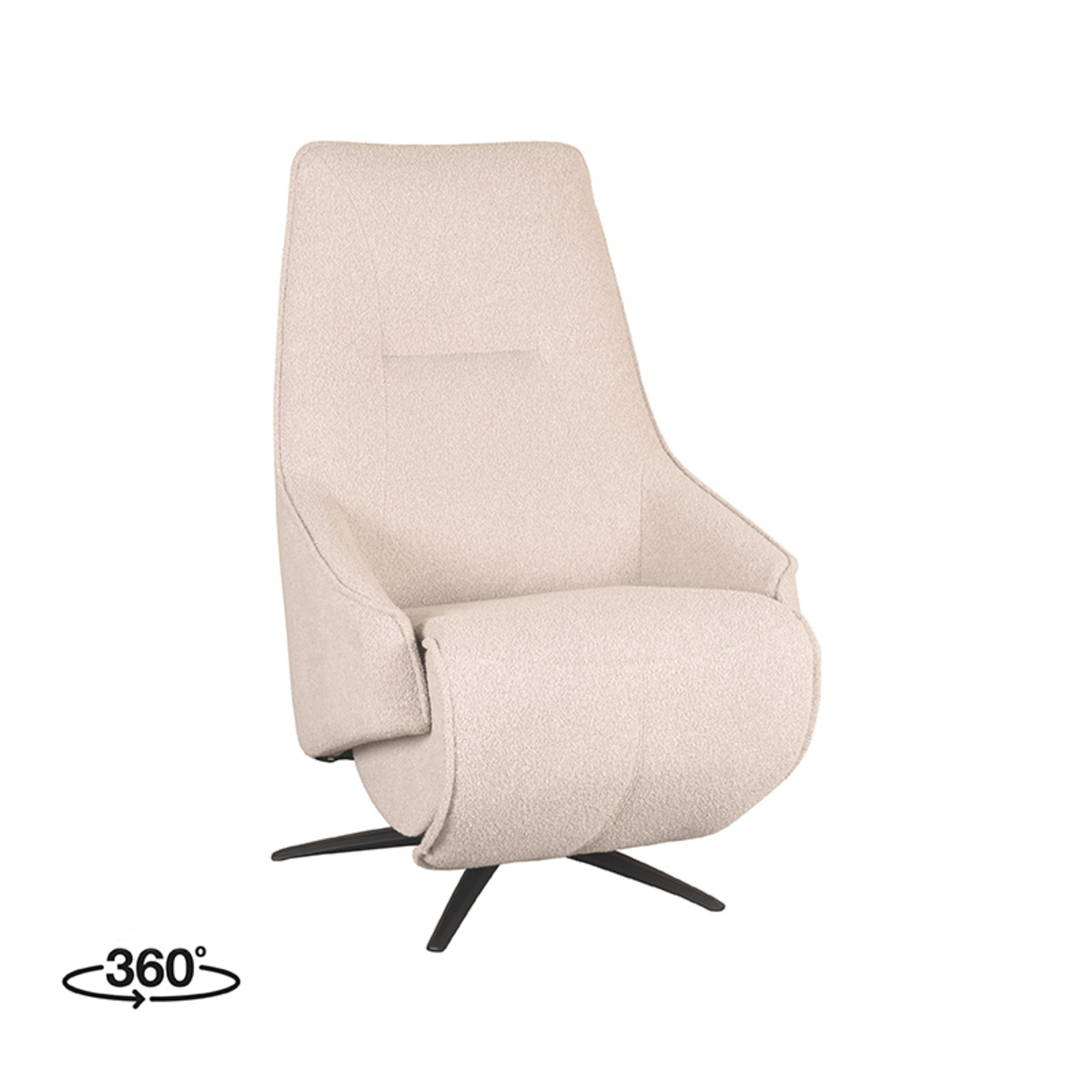 LABEL51 Fauteuil Odense - Naturel - Boucle - Elektrisch - 87x68x110 cm