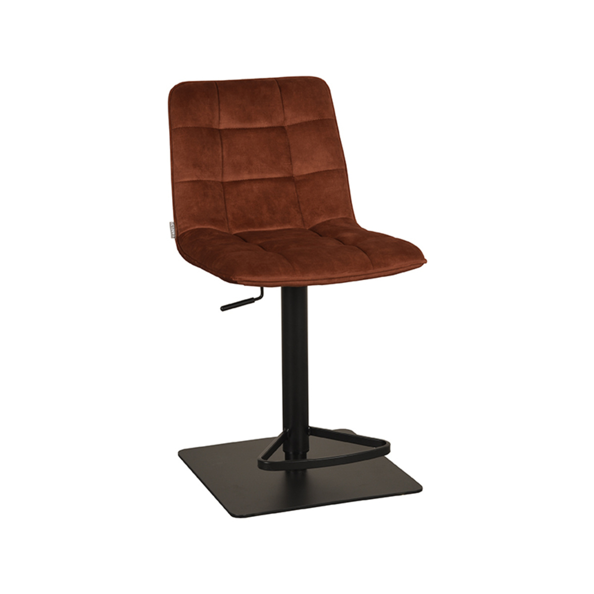 LABEL51 Barkruk Juul - Rust - Velours - 56x45x88 cm - set van 2