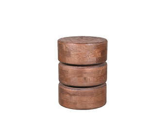 LABEL51 Bijzettafel Milly - Espresso - Mangohout - 35x35x47 cm