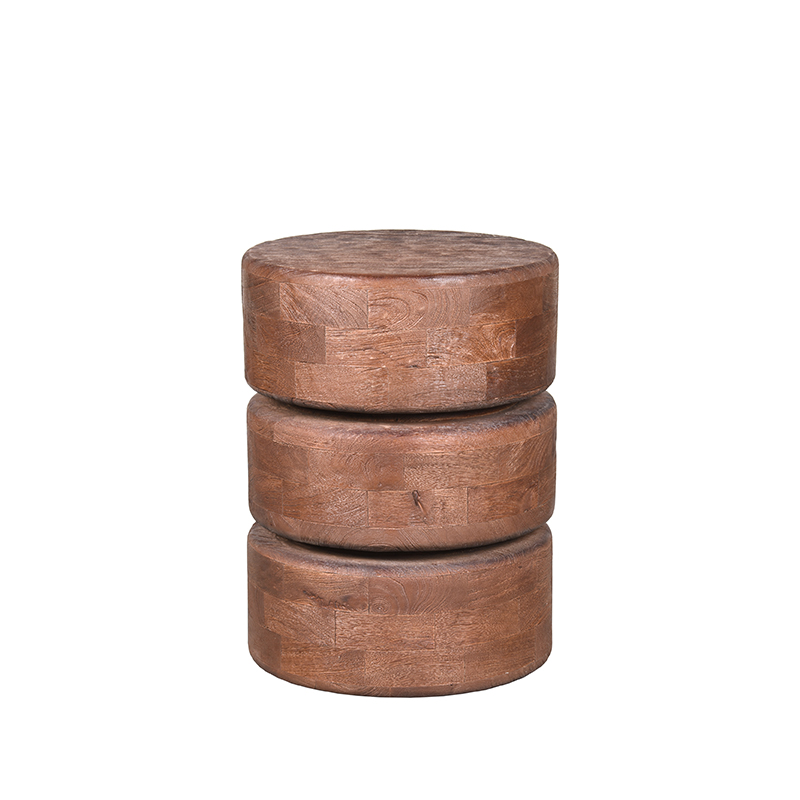 LABEL51 Bijzettafel Milly - Espresso - Mangohout - 35x35x47 cm