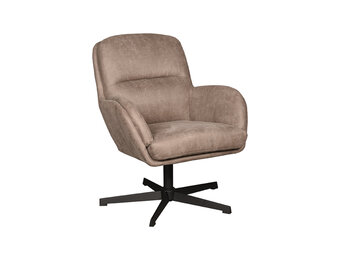 LABEL51 Fauteuil Moss - Taupe - Micro Suede - 77x70x90  cm