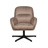 LABEL51 Fauteuil Moss - Taupe - Micro Suede - 77x70x90  cm