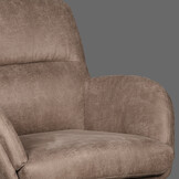 LABEL51 Fauteuil Moss - Taupe - Micro Suede - 77x70x90  cm