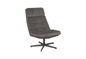 LABEL51 Fauteuil Alvar - Antraciet - Cosmo - 57x53x83 cm