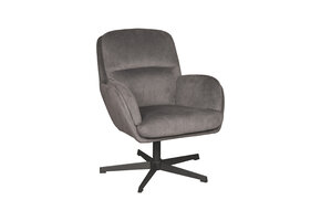 LABEL51 Fauteuil Moss - Antraciet - Cosmo - 77x70x90 cm