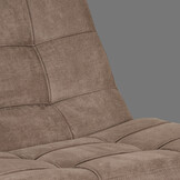 LABEL51 Fauteuil Alvar - Taupe - Micro Suede - 57x53x83 cm
