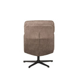 LABEL51 Fauteuil Alvar - Taupe - Micro Suede - Incl. Hocker - 57x53x83 cm