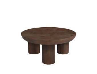 LABEL51 Salontafel Olly - Espresso - Mangohout - 90x90x37 cm