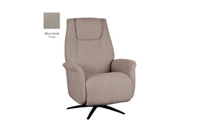 LABEL51 Fauteuil Stockholm - Taupe - Micro Suede - Elektrisch - 87x77x112 cm