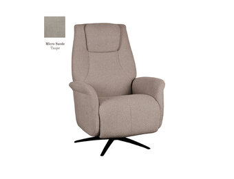 LABEL51 Fauteuil Stockholm - Taupe - Micro Suede - Elektrisch - 87x77x112 cm