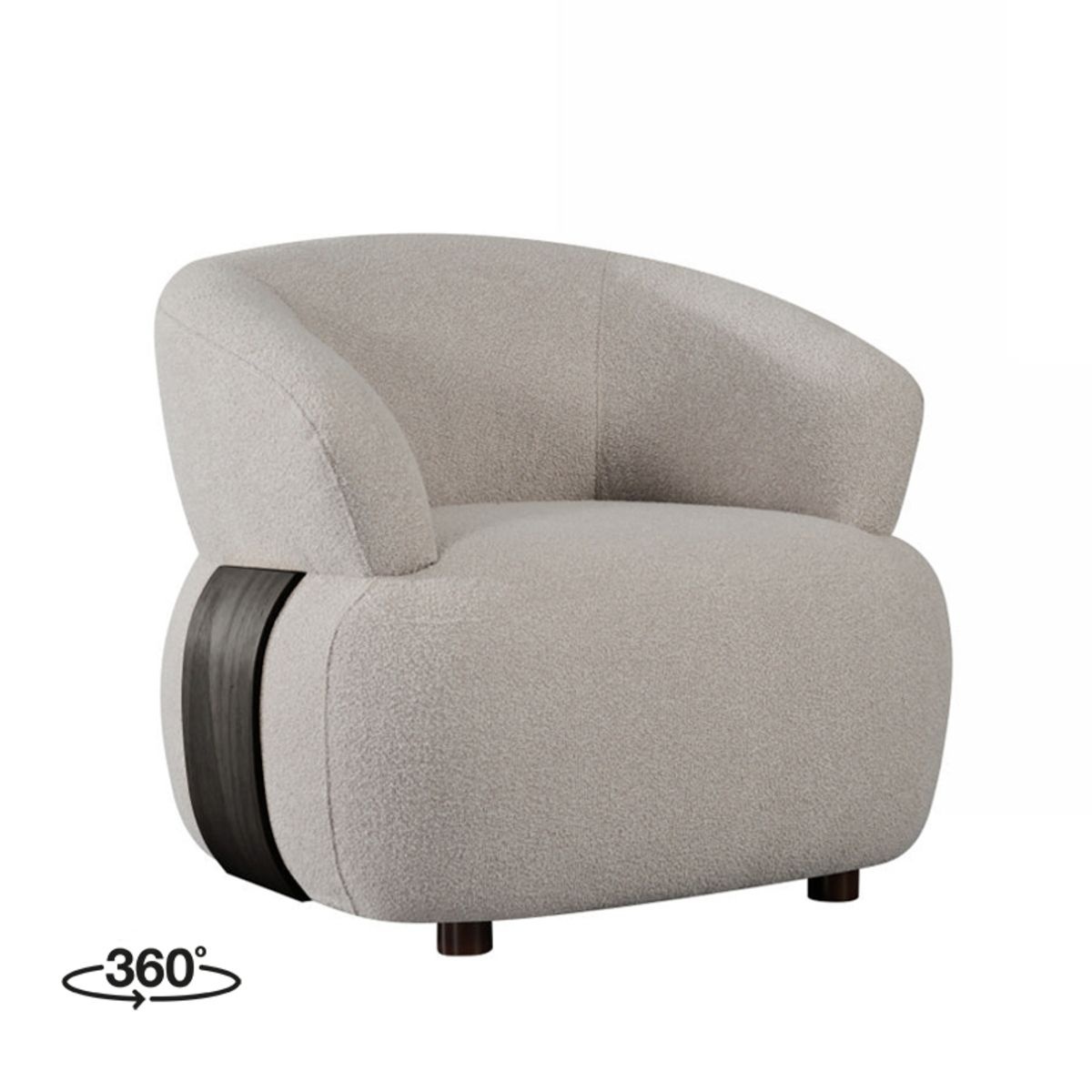 LABEL51 - Fauteuil Valenza - Beige - 81x84x75cm