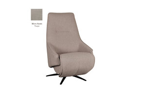 LABEL51 Fauteuil Odense - Taupe - Micro Suede - Elektrisch - 87x68x110 cm