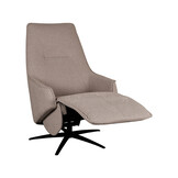 LABEL51 Fauteuil Odense - Taupe - Micro Suede - Elektrisch - 87x68x110 cm