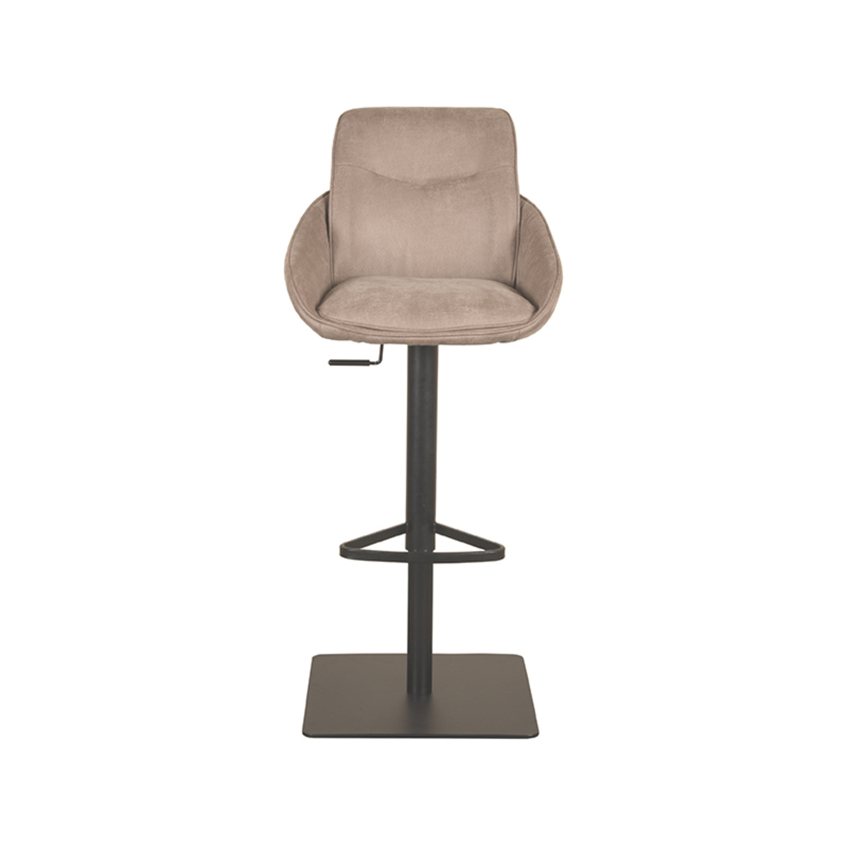 LABEL51 Barkruk Beauty - Taupe - Micro Suede - 58.5x52x88 cm - set van 2